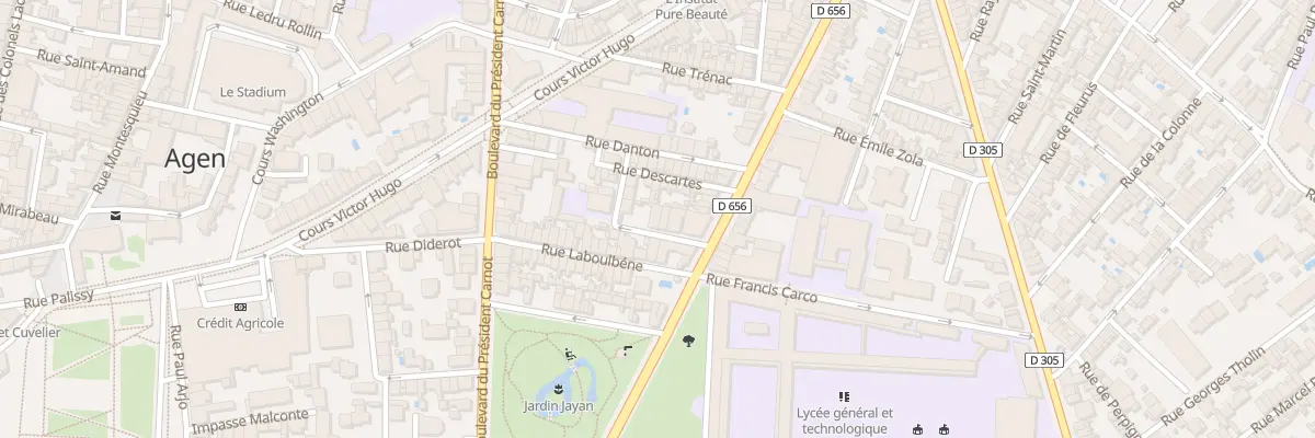 Plan du 9 Rue Bory St-Vincent à Agen