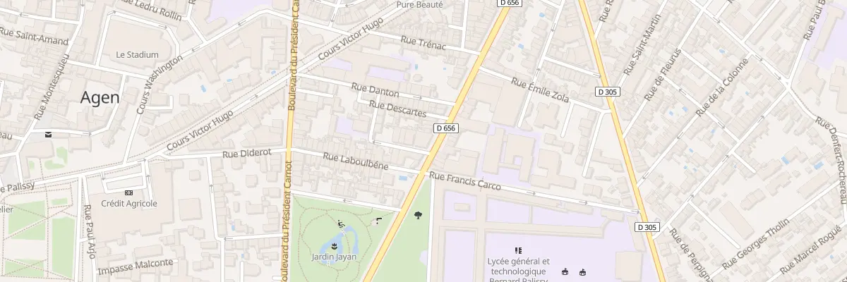 Plan du 125 Bd de la Liberté à Agen