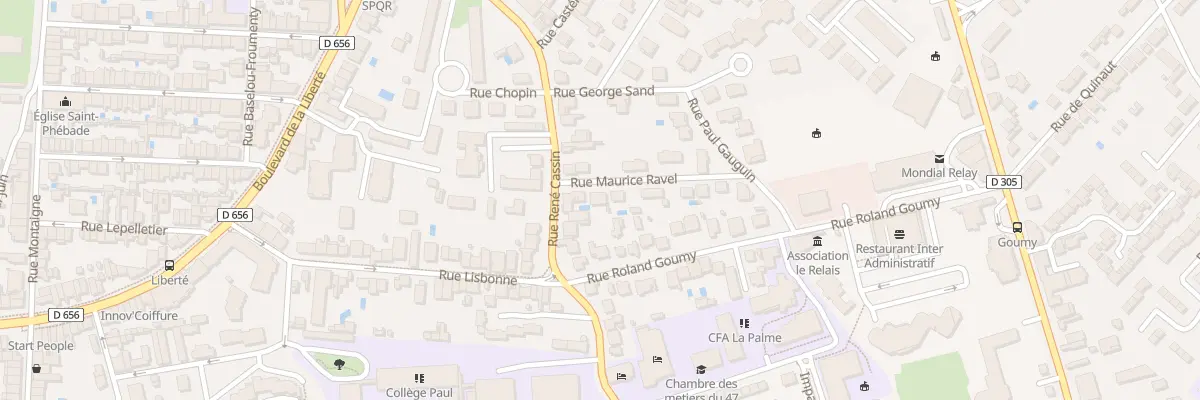 Plan du 4 Rue Maurice Ravel à Agen
