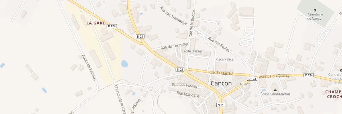 Plan du 7 Rue Nationale à Cancon