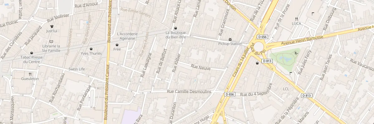Plan du 7 Rue Neuve à Agen
