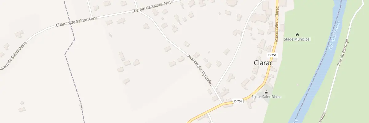 Plan du 7 Av Avenue des Pyrenees à Clarac