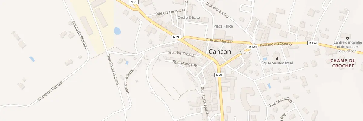 Plan du 18 Rue Mangane à Cancon