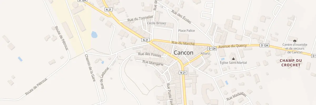 Plan du 14 Rue Nationale à Cancon