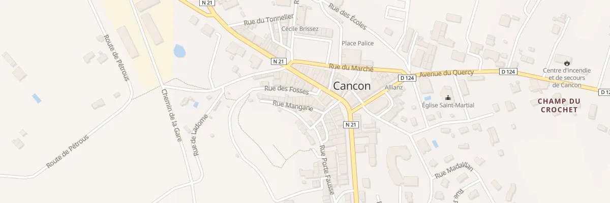 Plan du 8 Rue Mangane à Cancon
