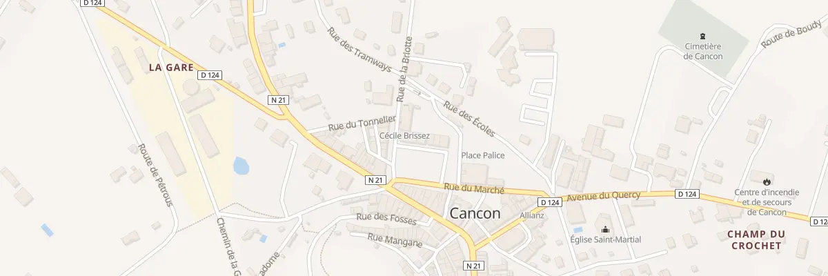 Plan du 12 Pl du Jardin Public à Cancon