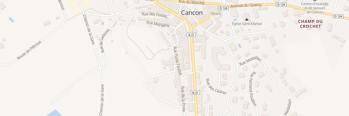 Plan du 2 Rue Porte Fausse à Cancon