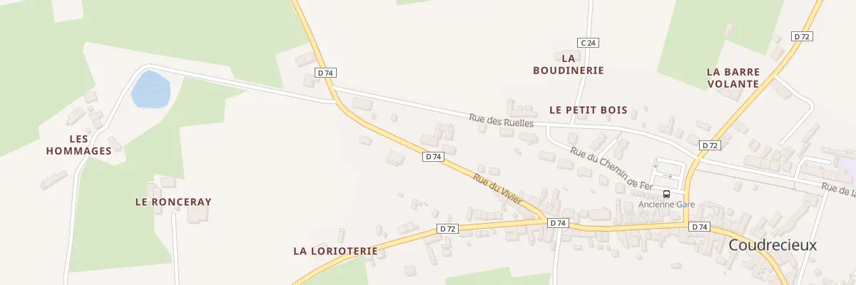 Plan du 12 Rue du Vivier à Coudrecieux