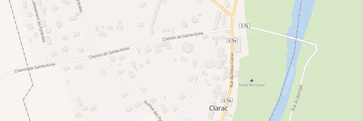 Plan de Sainte-Anne à Clarac