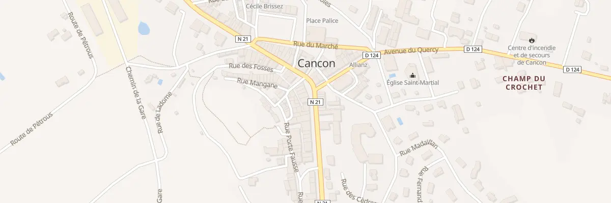 Plan du 32 Rue Nationale à Cancon