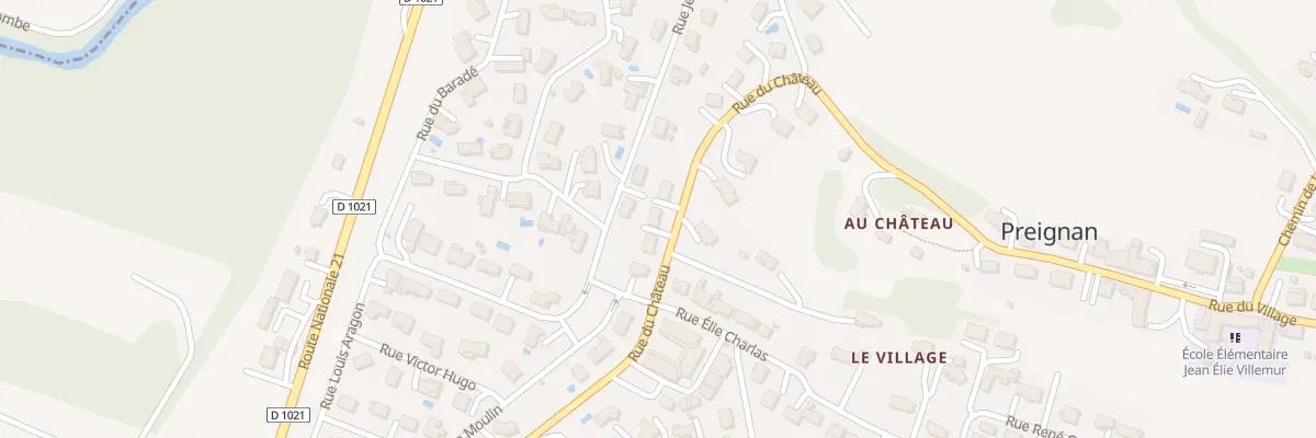 Plan du 3 Rue du Château à Preignan
