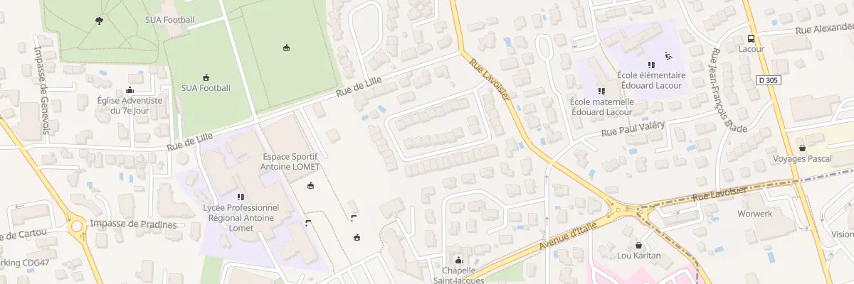Plan du 42 Rue de la Borde - Neuve à Agen