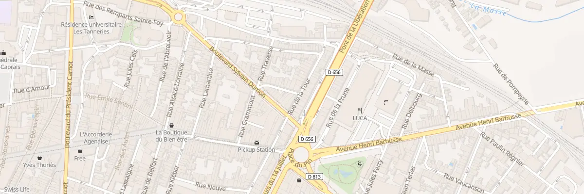 Plan du 16 Rue Courteline à Agen