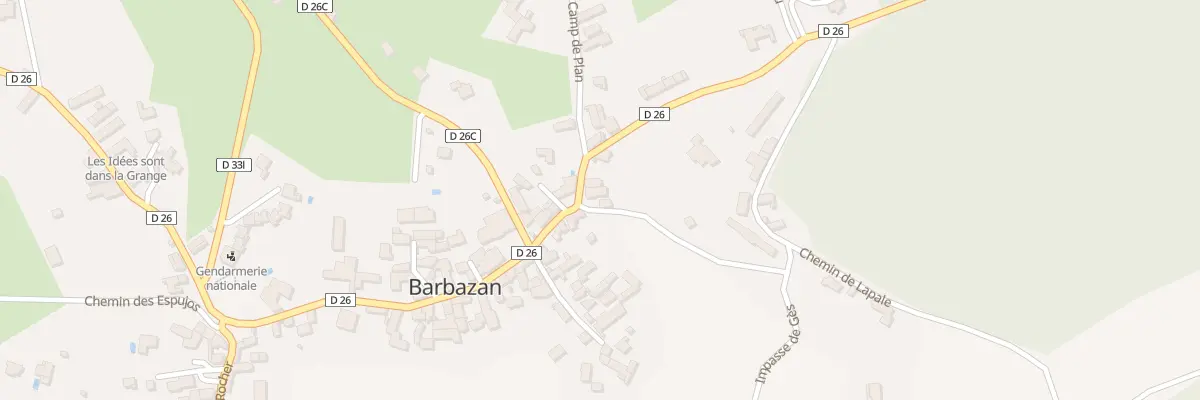 Plan du 10 Av du Chateau à Barbazan