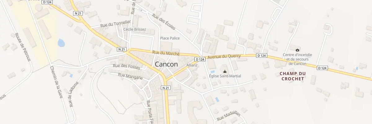 Plan du 12 Rue de la République à Cancon