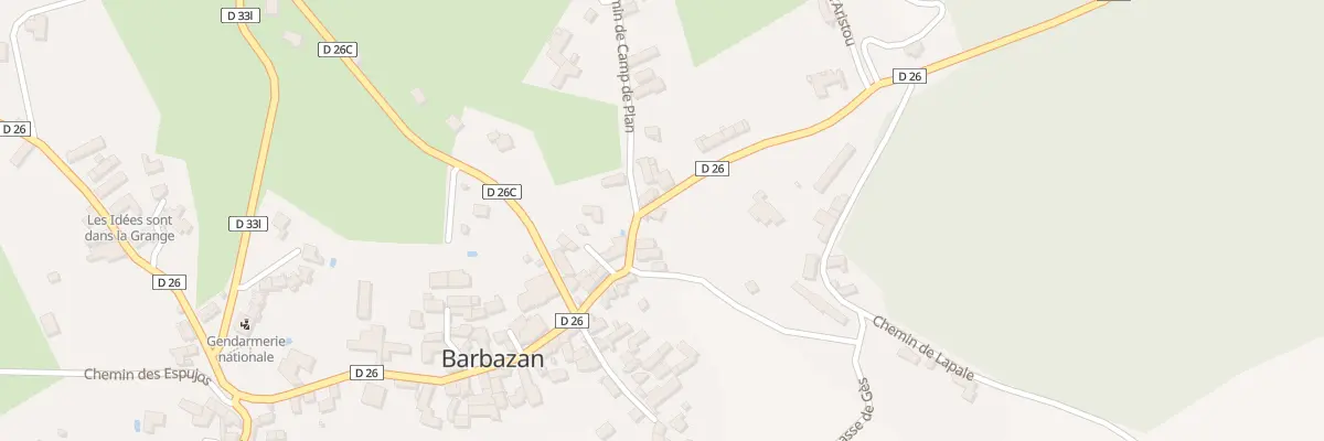 Plan du 12 Av du Chateau à Barbazan