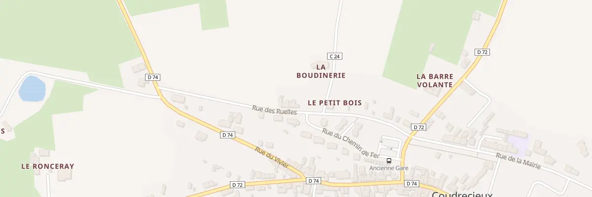 Plan du 10 Rue des Ruelles à Coudrecieux