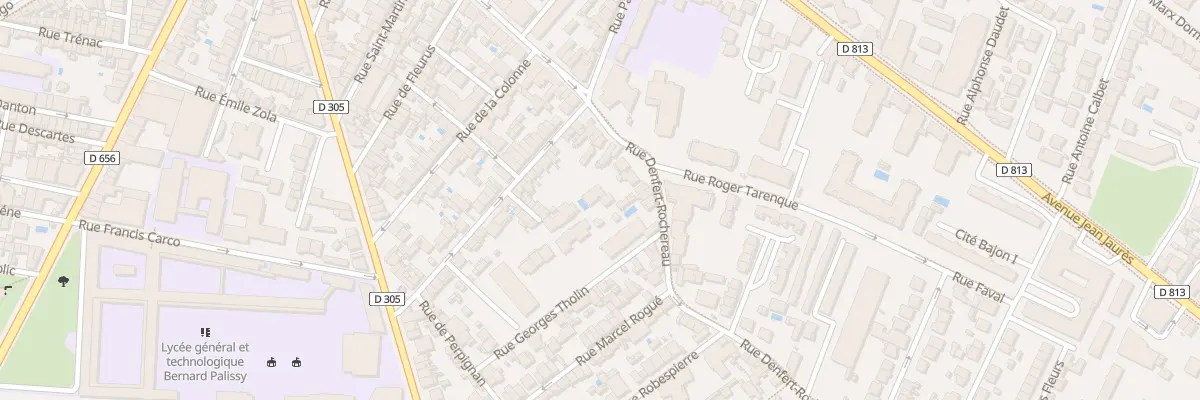 Plan du 84T Rue Denfert Rochereau à Agen