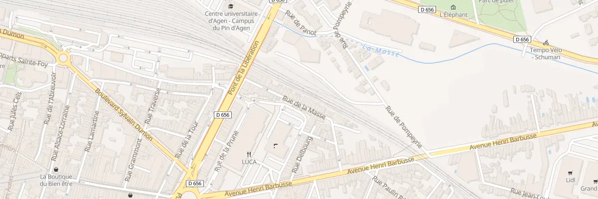 Plan du 33 Rue de la Masse à Agen
