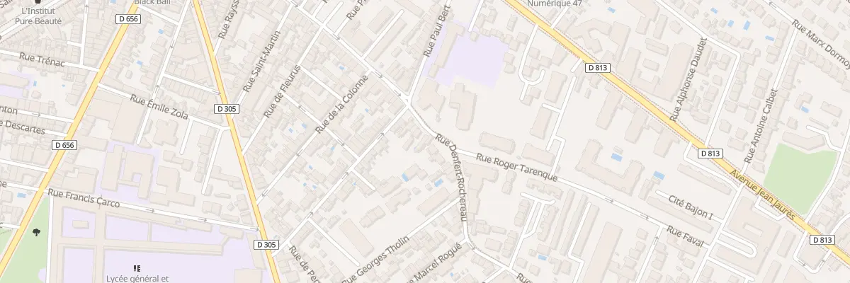 Plan du 80 Rue Denfert Rochereau à Agen