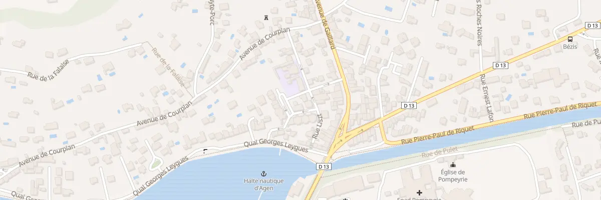 Plan du 95 Rue Liszt à Agen