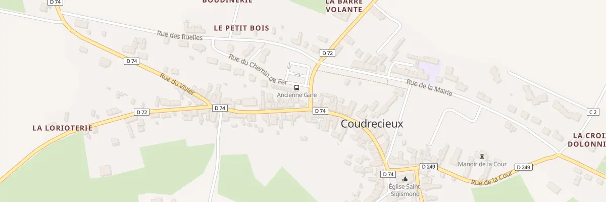Plan du 28 Rue Principale à Coudrecieux