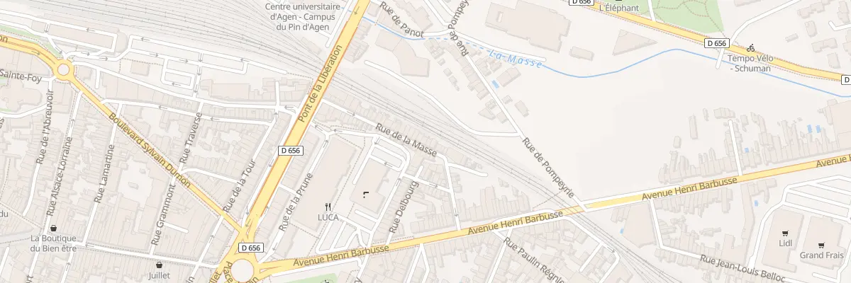 Plan du 45 Rue de la Masse à Agen