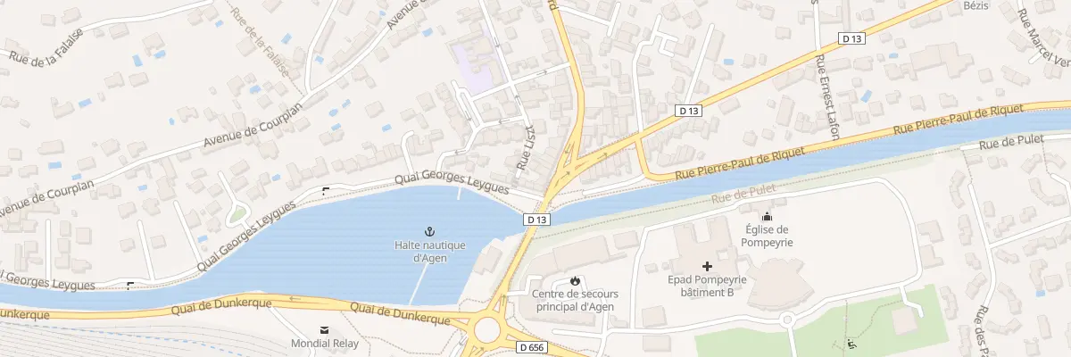 Plan du 125 Quai Georges Leygues à Agen