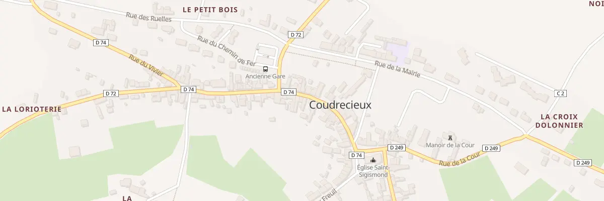 Plan du 25 Rue Principale à Coudrecieux