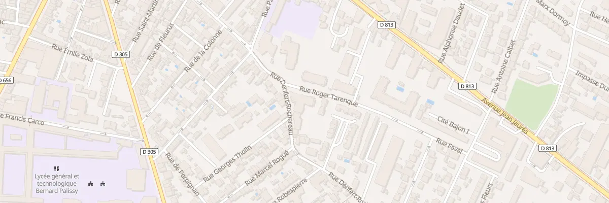 Plan du 73 Rue Denfert Rochereau à Agen