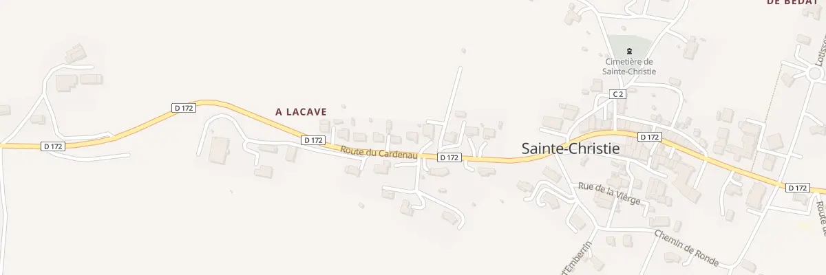 Plan du 190 Rte du Cardenau à Sainte-Christie