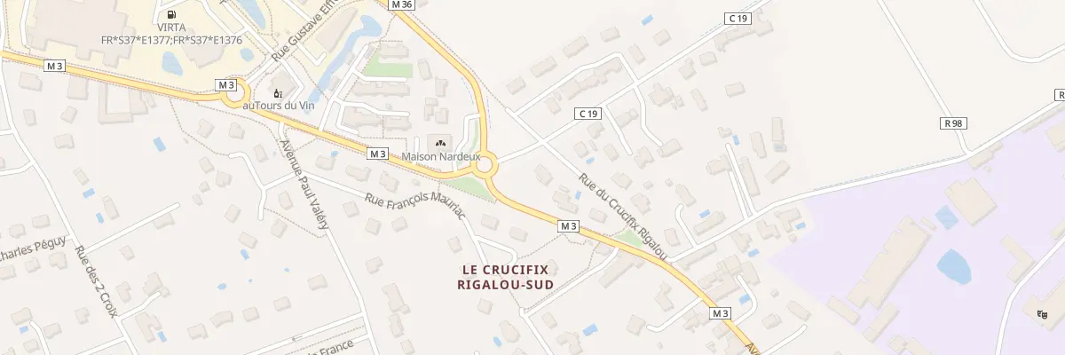 Plan du 35 Rue du Crucifix Rigalou à Fondettes