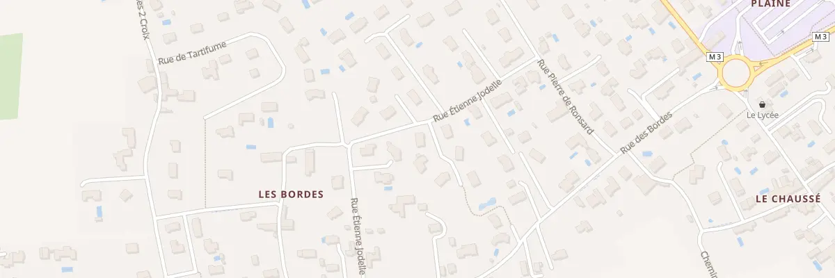 Plan du 2 Rue Jacques Peletier du Mans à Fondettes