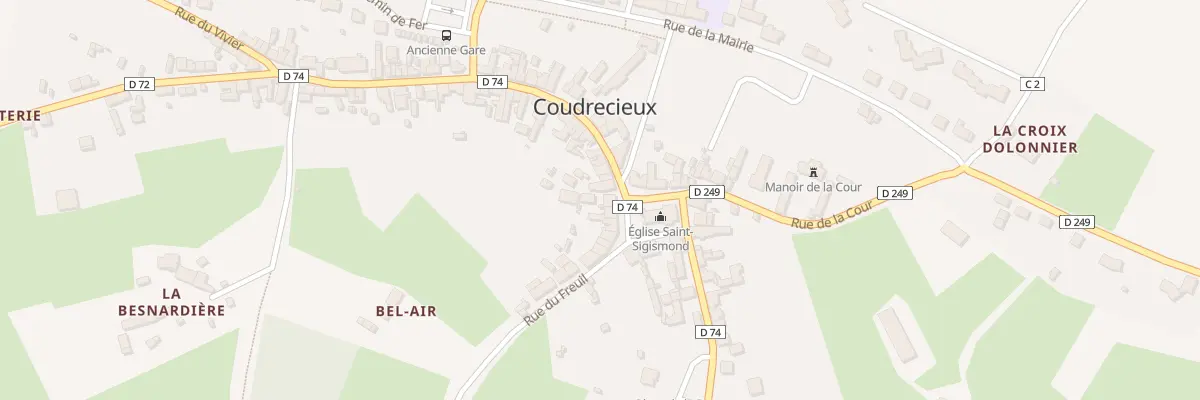 Plan du 13 Pl de l’Eglise à Coudrecieux