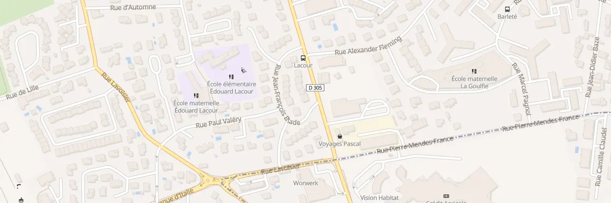 Plan du 2 Rue Jean François Blade à Agen