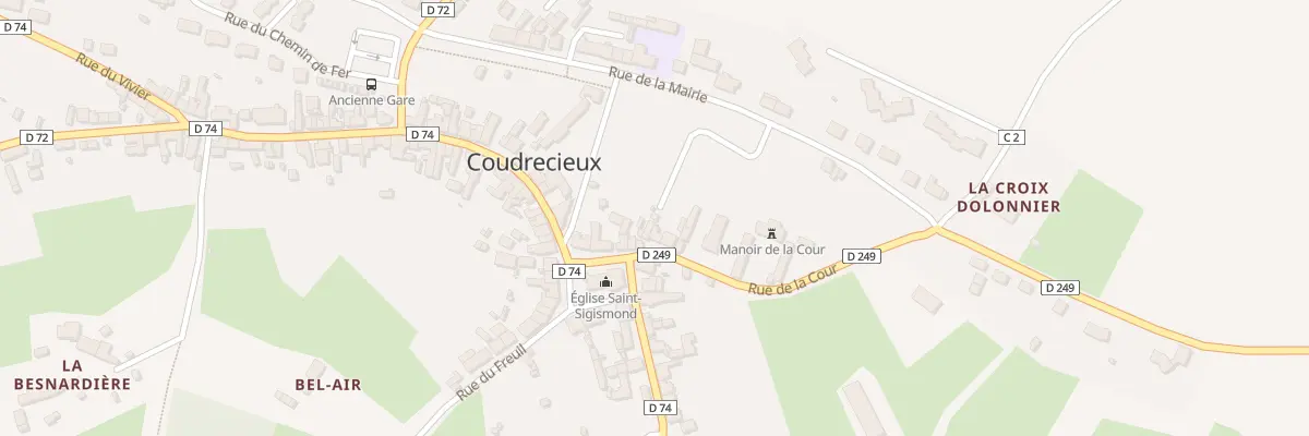 Plan du 3 Rue de la Cour à Coudrecieux