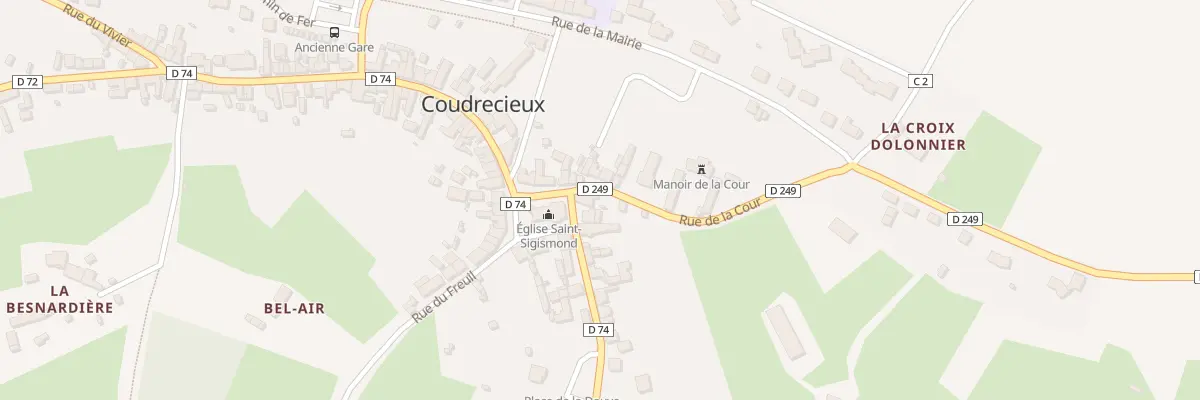 Plan du 2 Rue de la Cour à Coudrecieux