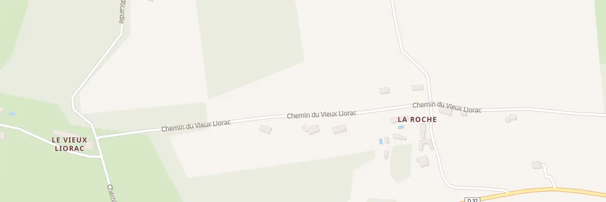 Plan du 9000 La Roche à Liorac-sur-Louyre