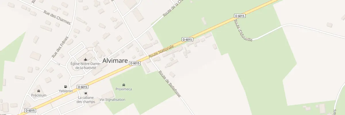 Plan du 10 Route Nationale à Alvimare