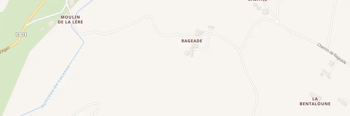 Plan du 1000 Che de Rageade à Sembas
