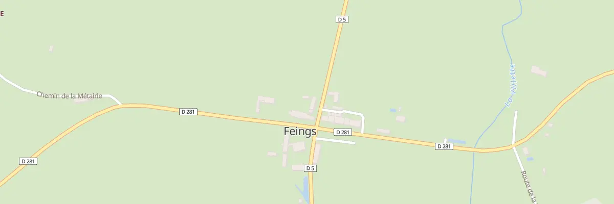 Plan du 5 Le Bourg à Feings