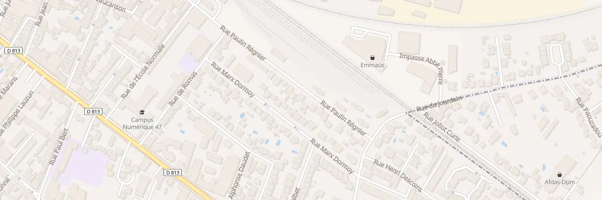 Plan du 44 Rue Paulin Régnier à Agen