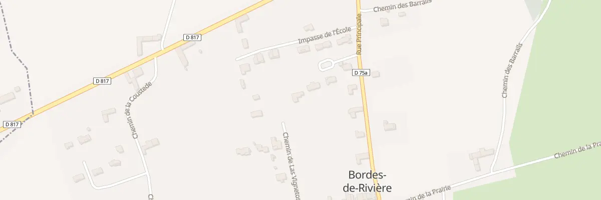 Plan du 12 Chem de Las Vignetos à Bordes-de-Rivière