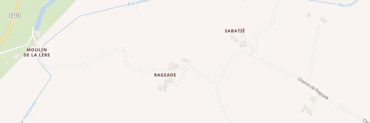 Plan du 970 Che de Rageade à Sembas