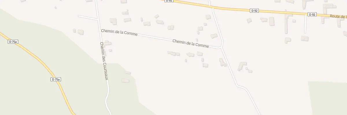 Plan des Champs de la Comme à Bordes-de-Rivière