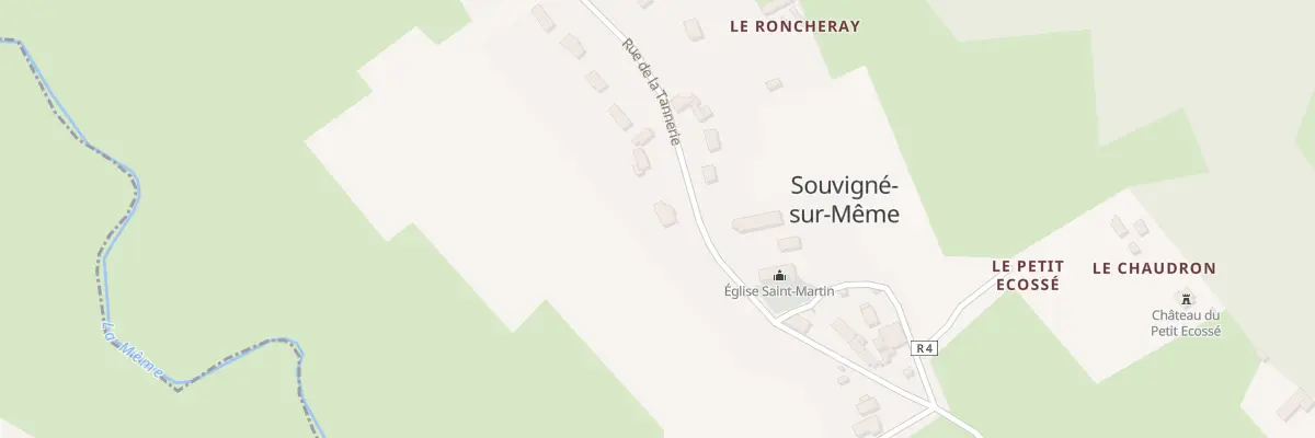 Plan du 1 Rue de la Tannerie à Souvigné-sur-Même