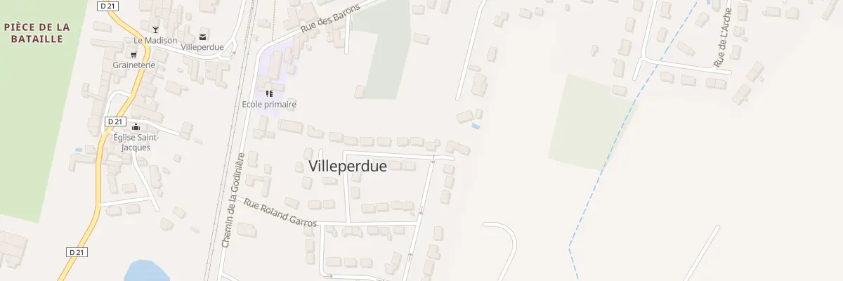Plan du 22 Rue Jacqueline Auriol à Villeperdue