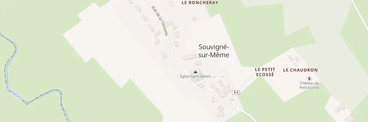 Plan du 4 Rue de la Tannerie à Souvigné-sur-Même