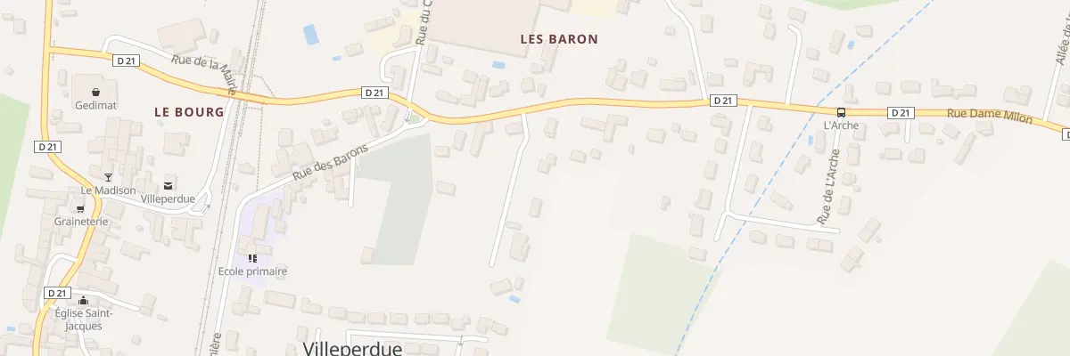 Plan du 13 Rue Dame Milon à Villeperdue