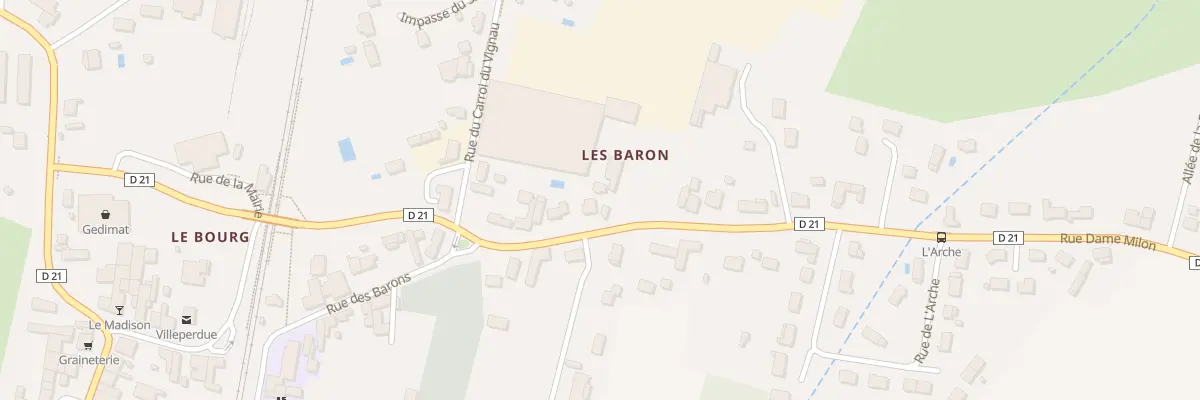 Plan du 8 Rue Dame Milon à Villeperdue
